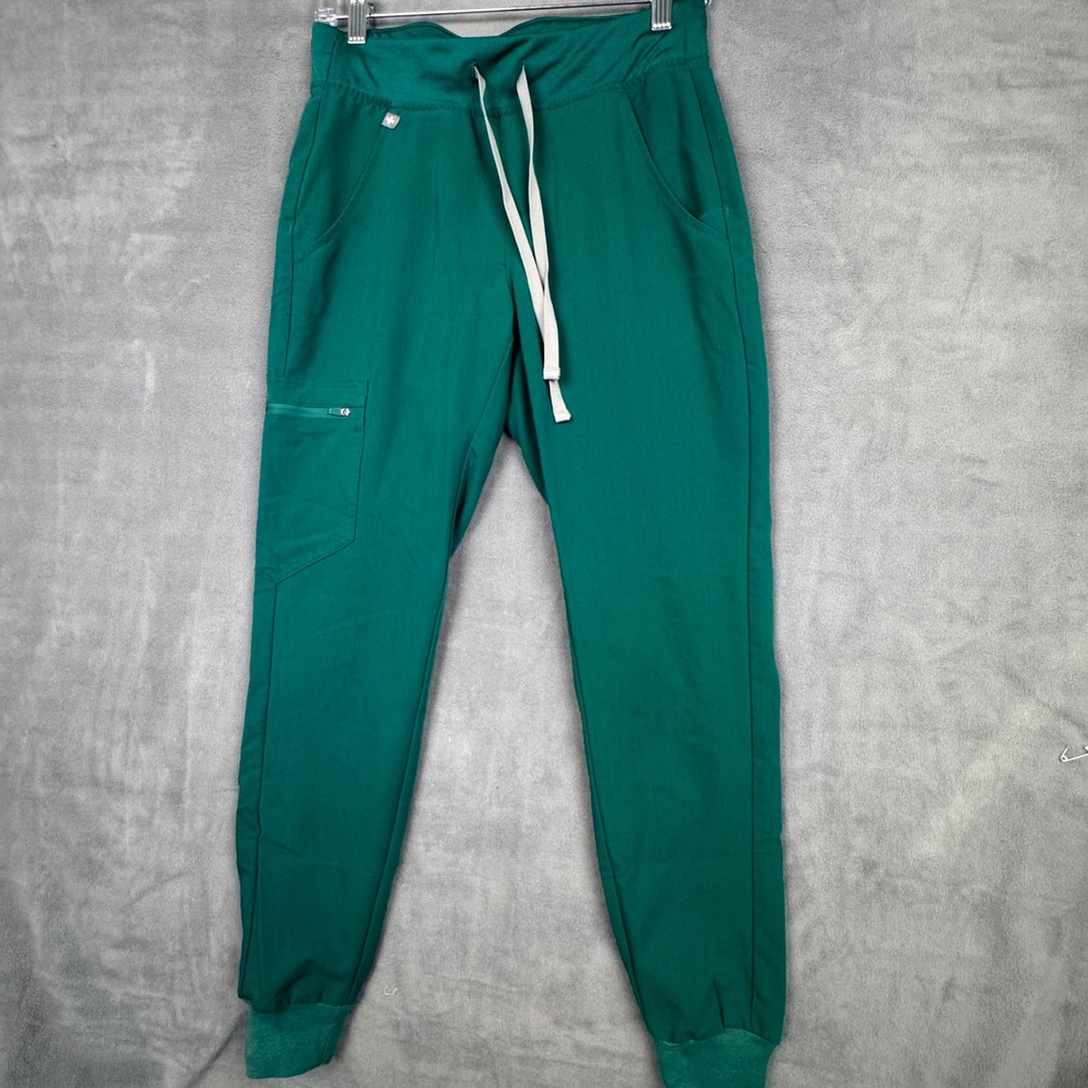 FIGS Technical Collection Women XS Green Jogger Scrub Pants W18SW2005